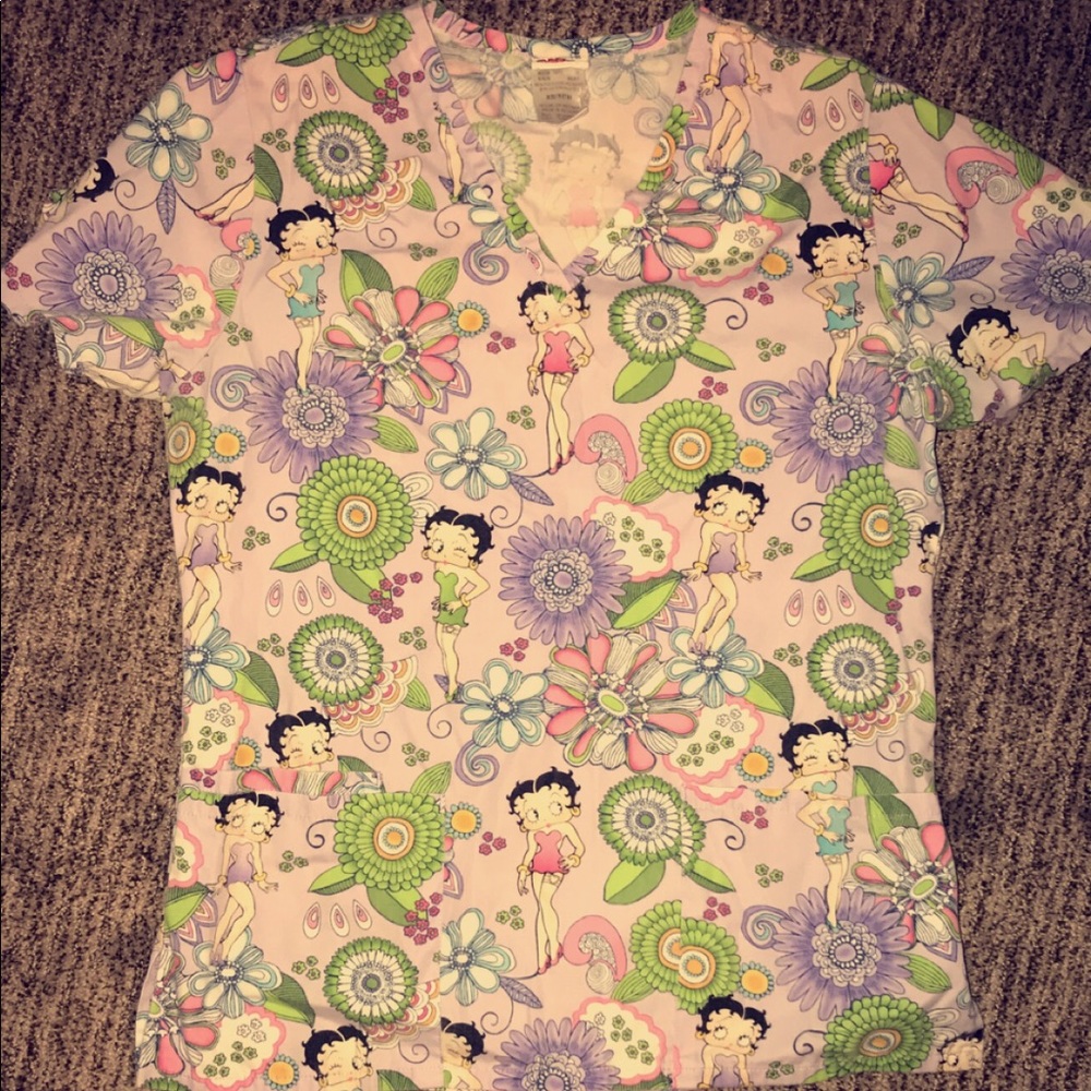 Betty boop scrub top!